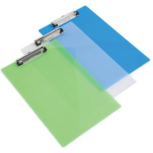 Rapesco Clipboard Frosted Transparent Assorted Pack of 10 SSHPPCBAS Rapesco Clipboard Frosted Transparent Assorted Pack of 10 SSHPPCBAS