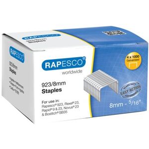 Rapesco 923 Series 8mm Staples Pack of 4000 S92308Z3 Rapesco 923 Series 8mm Staples Pack of 4000 S92308Z3