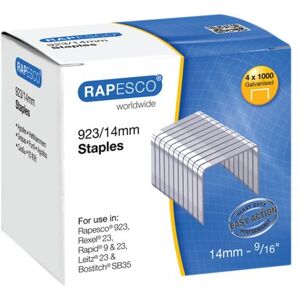 Rapesco 923/14mm Staples Galvanised Finish Pack of 4000 S92314Z3 Rapesco 923/14mm Staples Galvanised Finish Pack of 4000 S92314Z3