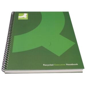 Q-Connect Recycled Wirebound Notebook A5 Green (Pack of 3) KF03732 Q-Connect Recycled Wirebound Notebook A5 Green (Pack of 3) KF03732