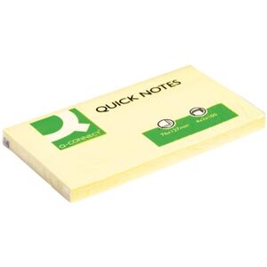 Q-Connect Quick Notes 76 x 127mm Yellow (12 Pack) KF10503 Q-Connect Quick Notes 76 x 127mm Yellow (12 Pack) KF10503