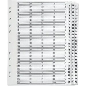 Q-Connect 1-75 Index Multi-Punched Reinforced Board Clear Tab A4 White KF97058 Q-Connect 1-75 Index Multi-Punched Reinforced Board Clear Tab A4 White KF97058