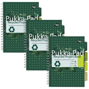 Pukka Pad Recycled Project Book B5 Green (Pack of 3) 6052-REC Pukka Pad Recycled Project Book B5 Green (Pack of 3) 6052-REC