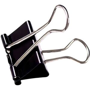 Unbranded Foldback Clip 25mm Black (100 Pack) 22781 Unbranded Foldback Clip 25mm Black (100 Pack) 22781