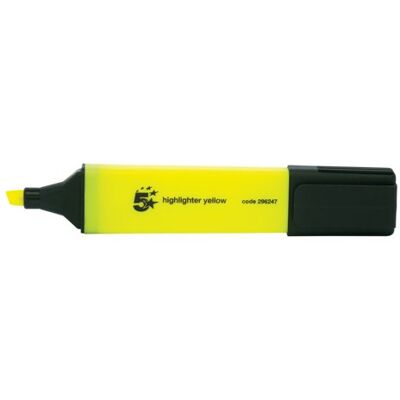 5 Star office 5 Star Highlighter Chisel Tip 1-5mm Line Yellow (Pack of 12) 296247 5 Star office 5 Star Highlighter Chisel Tip 1-5mm Line Yellow (Pack of 12) 296247