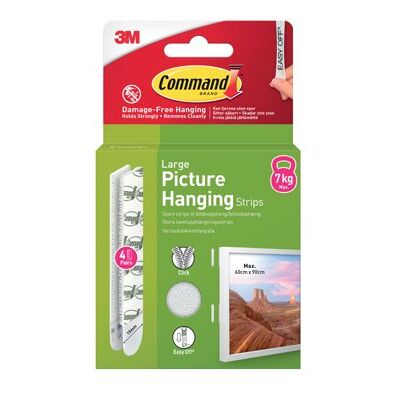 Command Picture Hanging Strips 4 Pairs Large White (Pack of 8) 7100336547 Command Picture Hanging Strips 4 Pairs Large White (Pack of 8) 7100336547