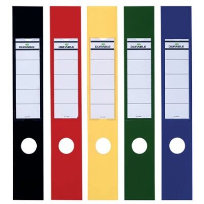 Durable ORDOFIX Self Adhesive Spine Label 60x390mm Assorted (Pack of 10) 8090/00 Durable ORDOFIX Self Adhesive Spine Label 60x390mm Assorted (Pack of 10) 8090/00