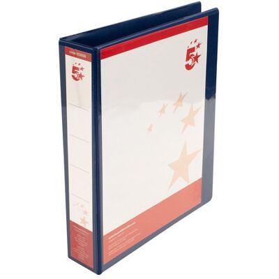 5 Star 4D-Ring Presentation Ring Binder A4 Polypropylene 38mm Blue (Pack of 10) 933058 5 Star 4D-Ring Presentation Ring Binder A4 Polypropylene 38mm Blue (Pack of 10) 933058