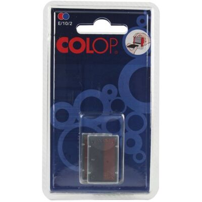 COLOP E/10/2 Replacement Ink Pad Blue/Red (Pack of 2) E/10/2 COLOP E/10/2 Replacement Ink Pad Blue/Red (Pack of 2) E/10/2