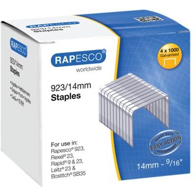 Rapesco 923/14mm Staples (Pack of 4000) S92314Z3 Rapesco 923/14mm Staples (Pack of 4000) S92314Z3