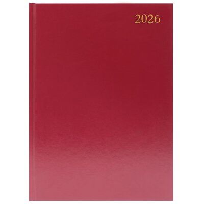 Q-Connect 5 Star Desk Diary 2 Page Per Day A4 Burgundy 2026 KF2A4BG26 Q-Connect 5 Star Desk Diary 2 Page Per Day A4 Burgundy 2026 KF2A4BG26