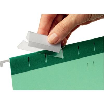 Rexel 50mm Suspension File Tabs with Labels Clear (Pack of 25) 2115596 Rexel 50mm Suspension File Tabs with Labels Clear (Pack of 25) 2115596