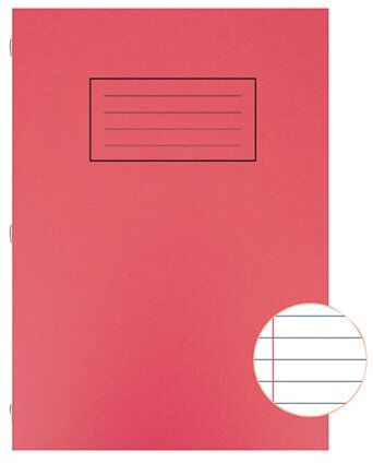 Silvine Exercise Book Ruled with Margin A4 Red (Pack of 10) EX107