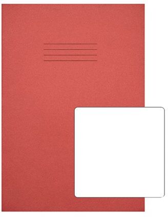 Rhino Exercise Book Plain 80 Pages A4 Plus Red (Pack of 50) VC50452