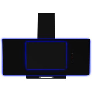 Culina UBAHALO9 90cm Angled Chimney Hood in Black Glass Touch Controls Culina UBAHALO9 90cm Angled Chimney Hood in Black Glass Touch Controls