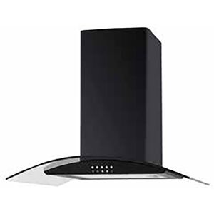 Culina UBSCG70BK 70cm Curved Glass Chimney Hood in Black 3 Speed Fan Culina UBSCG70BK 70cm Curved Glass Chimney Hood in Black 3 Speed Fan