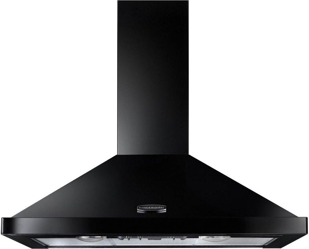 Rangemaster 64940 90cm RANGEMASTER Hood in Black Chrome Badge No Rail