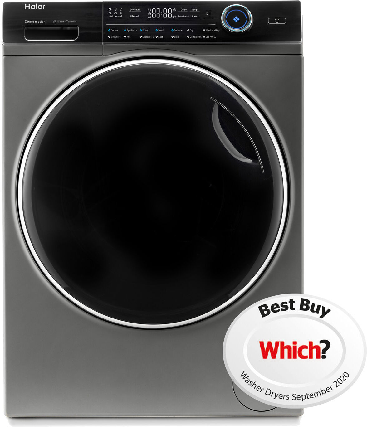 Haier HWD80B14979S I Pro Series 7 Washer Dryer in Silver 1400 Spin 8kg