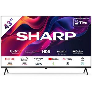 Sharp 4T C43GK4245 43 4K HDR UHD Smart LED TV Dolby Vision Dolby Atmos Sharp 4T C43GK4245 43 4K HDR UHD Smart LED TV Dolby Vision Dolby Atmos