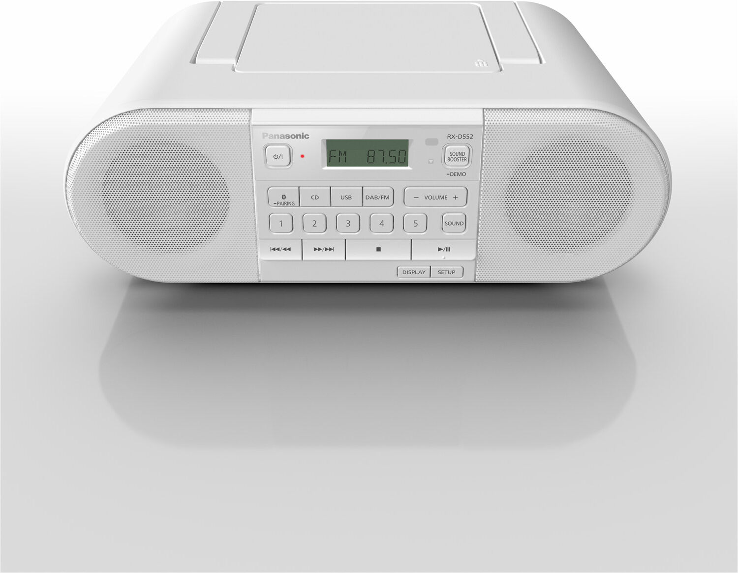 Panasonic RX D552E W Portable Stereo CD System in White DAB Bluetooth