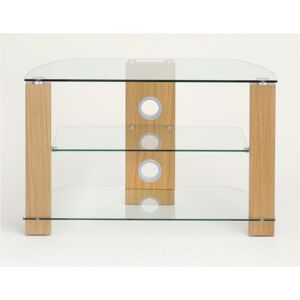 TTAP L630 600 3OC Vision 600mm TV Stand in Light Oak with Clear Glass TTAP L630 600 3OC Vision 600mm TV Stand in Light Oak with Clear Glass