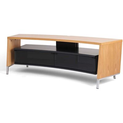 Off The Wall CRV1500OAK 1560mm Wide Curved TV Cabinet in Real Wood Oak Off The Wall CRV1500OAK 1560mm Wide Curved TV Cabinet in Real Wood Oak