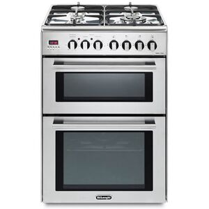 Delonghi DDC606DF 60cm Modern Double Oven Dual Fuel Cooker in St Steel Delonghi DDC606DF 60cm Modern Double Oven Dual Fuel Cooker in St Steel