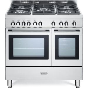 Delonghi DTR906G 90cm Wide Modern Gas Range Cooker in Stainless Steel Delonghi DTR906G 90cm Wide Modern Gas Range Cooker in Stainless Steel