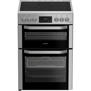 Hotpoint HDE6VDCAX 60cm Double Oven Electric Cooker in Stainless Steel Hotpoint HDE6VDCAX 60cm Double Oven Electric Cooker in Stainless Steel