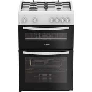 Indesit IDG6GW 60cm Double Oven Gas Cooker in White 4 Gas Burners 72L Indesit IDG6GW 60cm Double Oven Gas Cooker in White 4 Gas Burners 72L