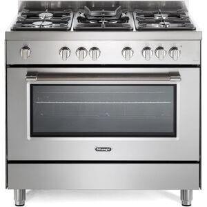 Delonghi PRO965GXX 90cm Wide Professional Line Gas Range Cooker in Sta Delonghi PRO965GXX 90cm Wide Professional Line Gas Range Cooker in Sta