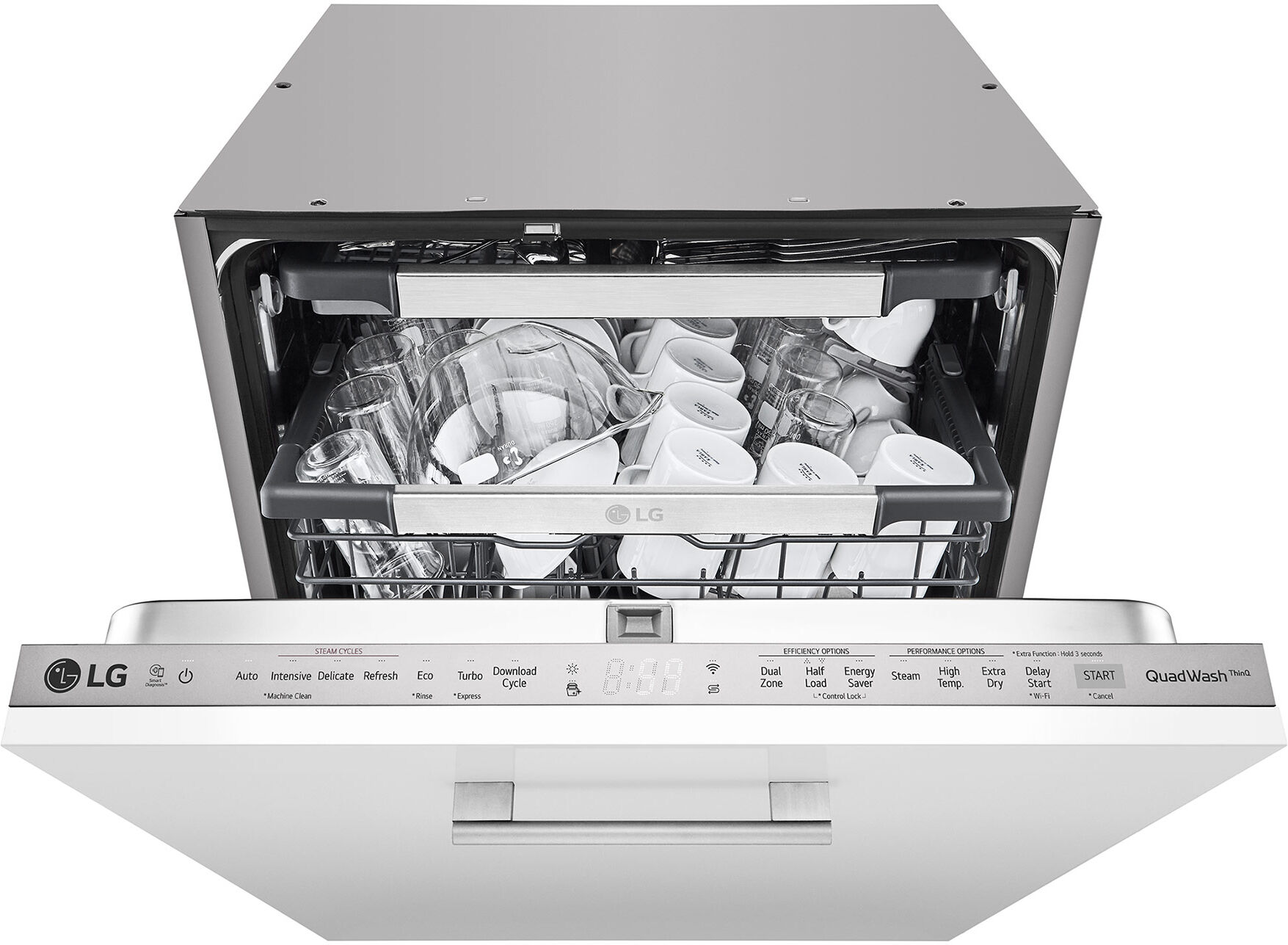 LG DB425TXS 60cm Fully Integrated Dishwasher 14 Place D Rated Wi Fi