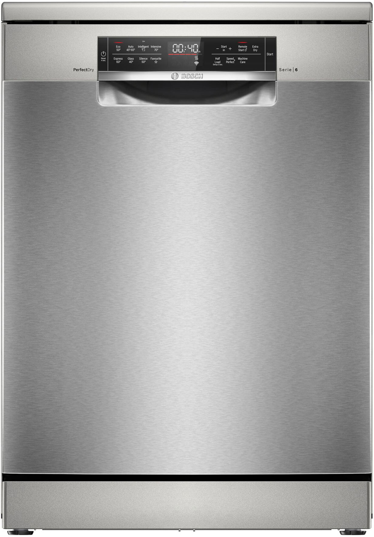 Bosch SMS6TCI01G Series 6 60cm Dishwasher Silver Inox 14 Place Setting