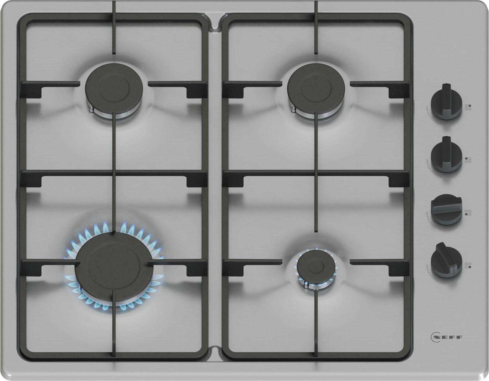 Neff T26BKP6N0 N30 60cm 4 Burner Gas Hob in Stainless Steel
