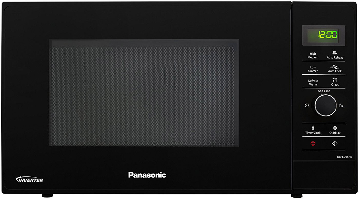 Panasonic NN SD25HBBPQ Solo Inverter Microwave Oven in Black 22 Litre