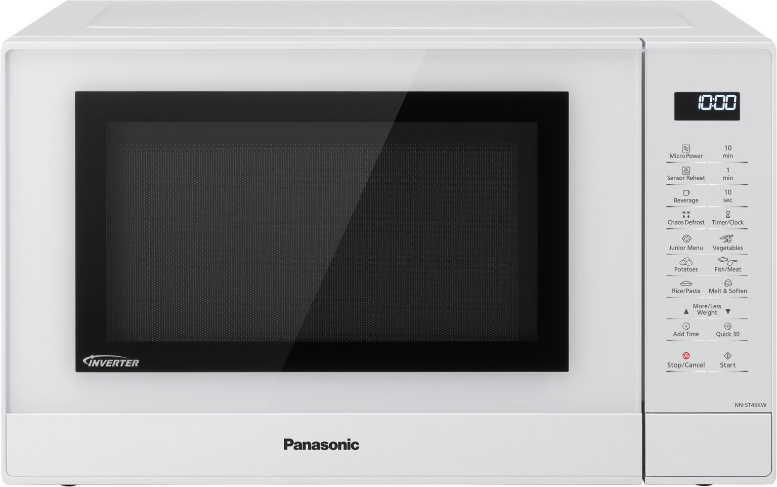 Panasonic NN ST45KWBPQ Solo Sensor Inverter Microwave Oven in White 32