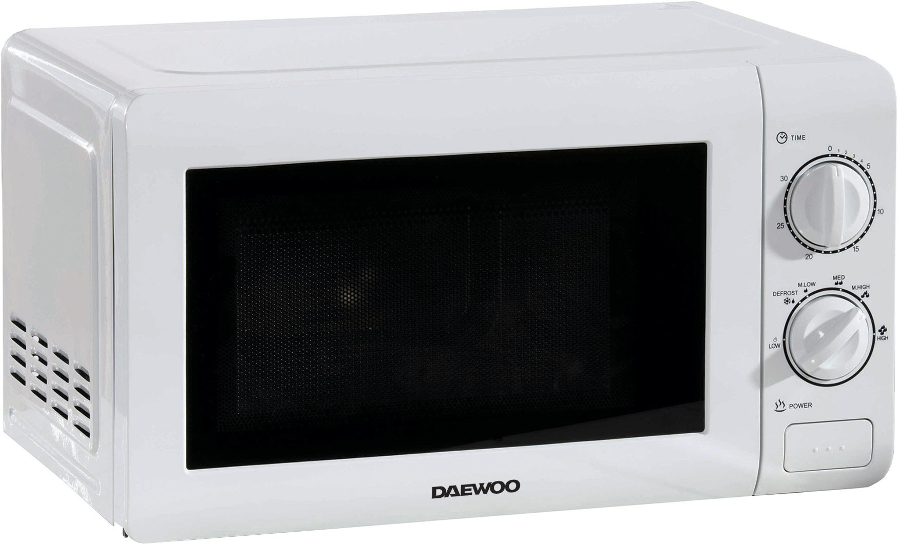 Daewoo SDA2075GE Microwave Oven in White 20L 800W Stainless Steel Inte