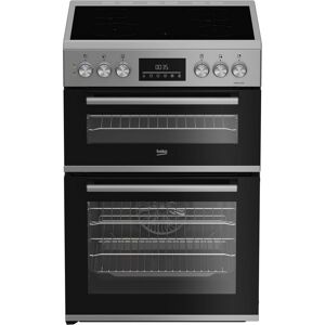 Beko EDC6731S 60cm Double Oven Electric Cooker in Silver Ceramic Hob Beko EDC6731S 60cm Double Oven Electric Cooker in Silver Ceramic Hob