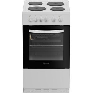 Indesit I5E3KMW 50cm Single Oven Electric Cooker in White Solid Plate Indesit I5E3KMW 50cm Single Oven Electric Cooker in White Solid Plate