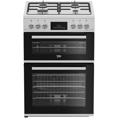 Beko EDG6231W 60cm Double Oven Gas Cooker in White 72 32L Beko EDG6231W 60cm Double Oven Gas Cooker in White 72 32L