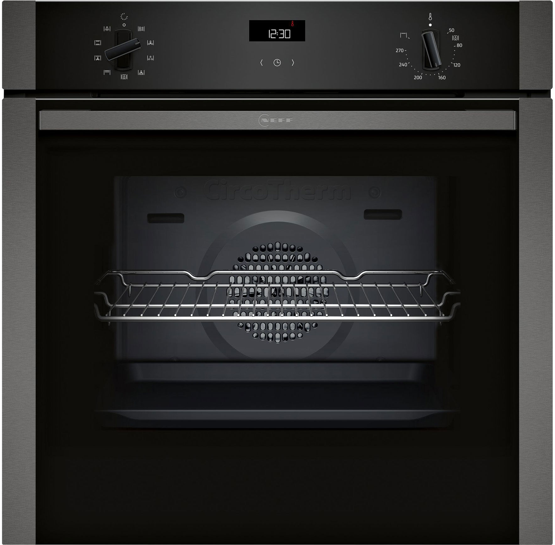 Neff B1ACE4AG3B N50 Built In Electric Single Oven in Black with Stainl
