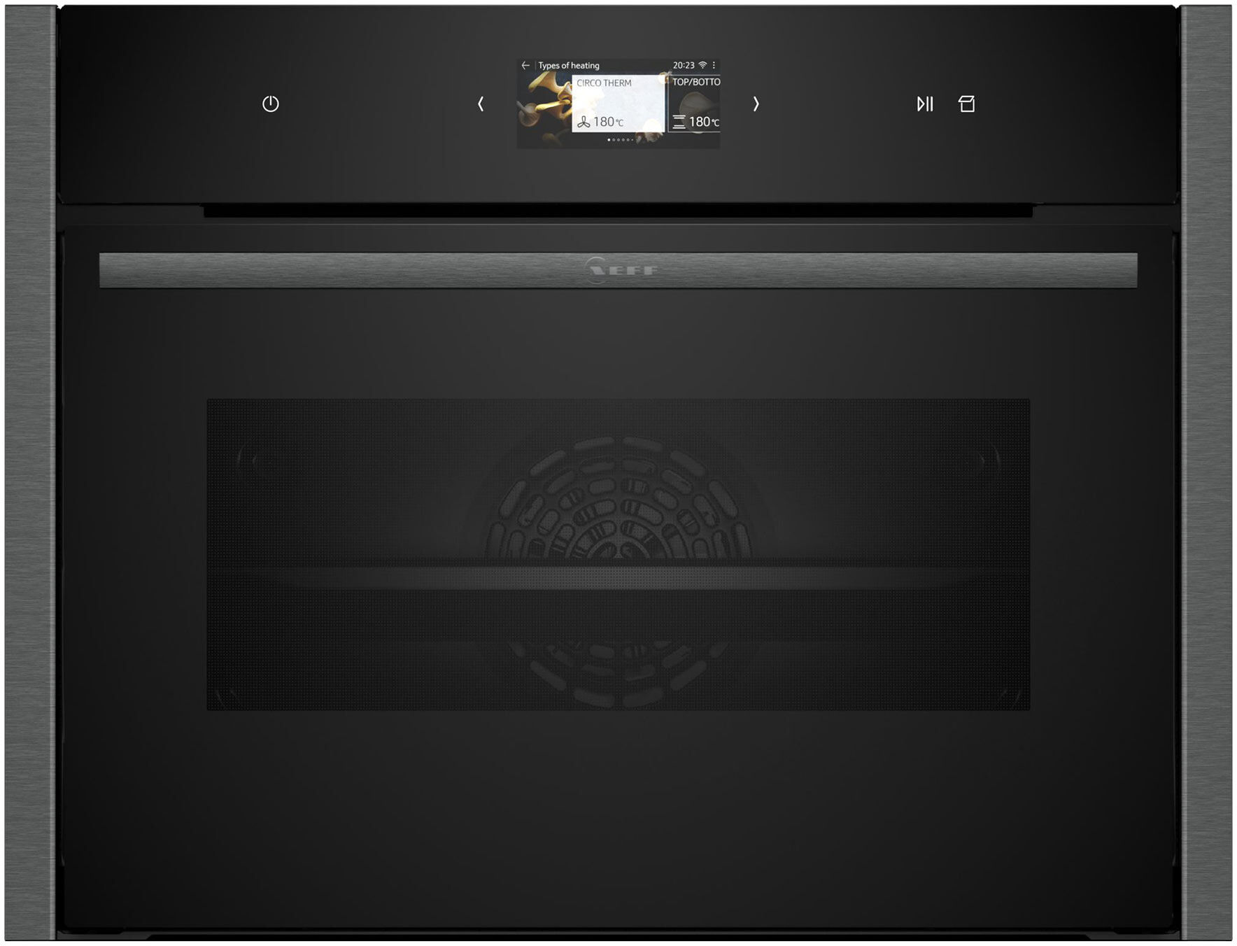 Neff C24FS31G0B N90 Built In Compact Oven with Steam in Black with Gra