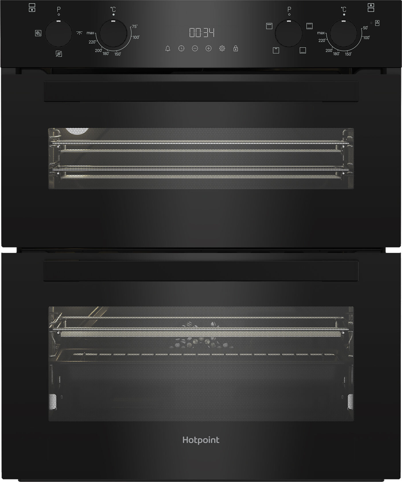 Hotpoint DUH12G1B Built Under Electric Double Oven in Black 48 38L