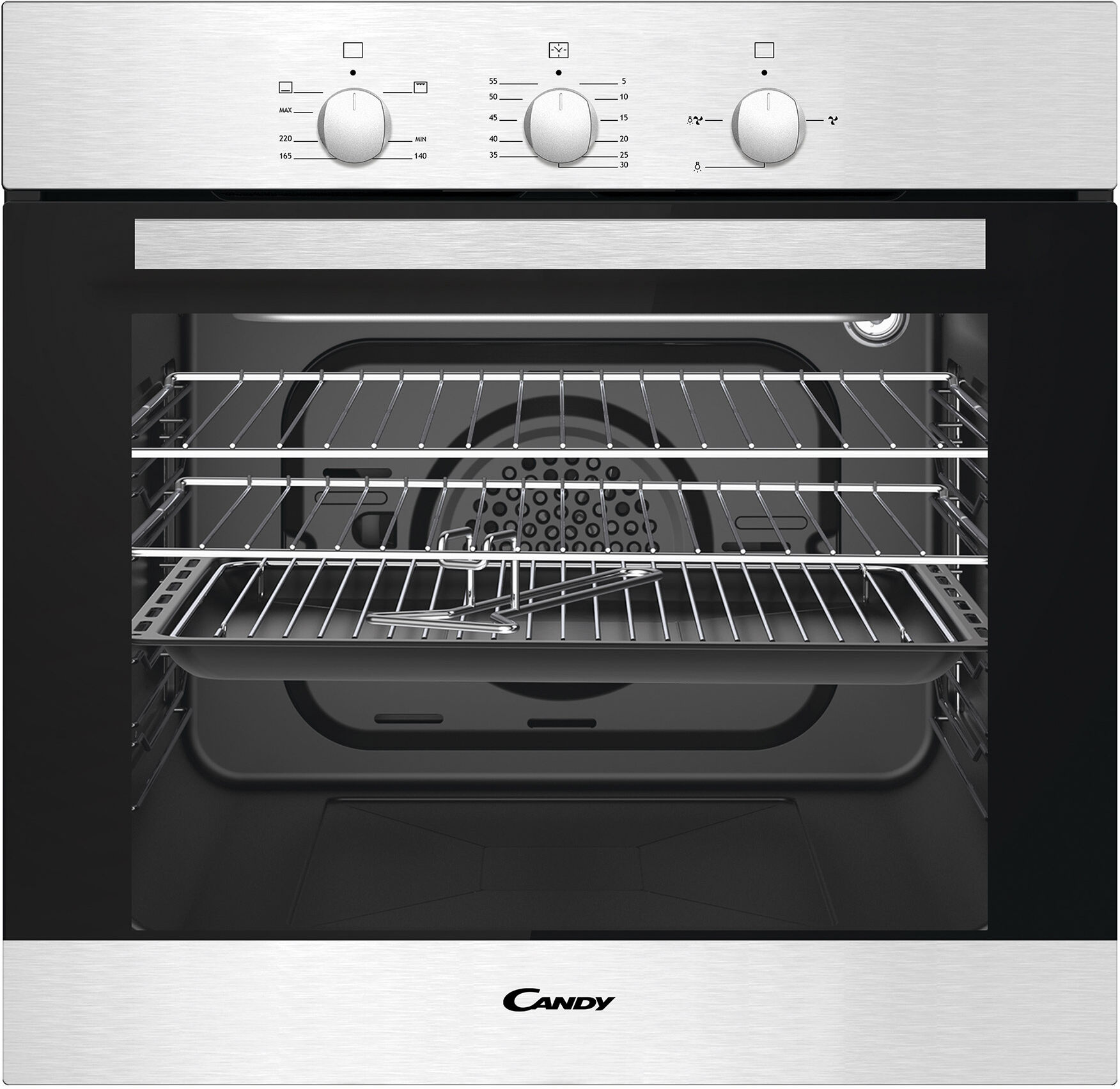 Candy OVGF12X 60cm Gas Single Oven in St Steel 54L A Rated