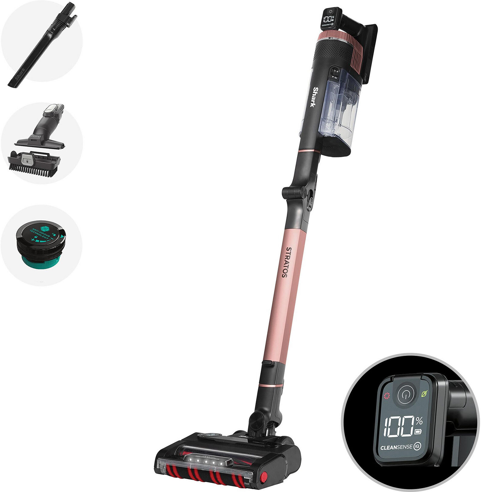 Shark IZ400UK Stratos Cordless Stick Vacuum Cleaner 60 Min Run Time