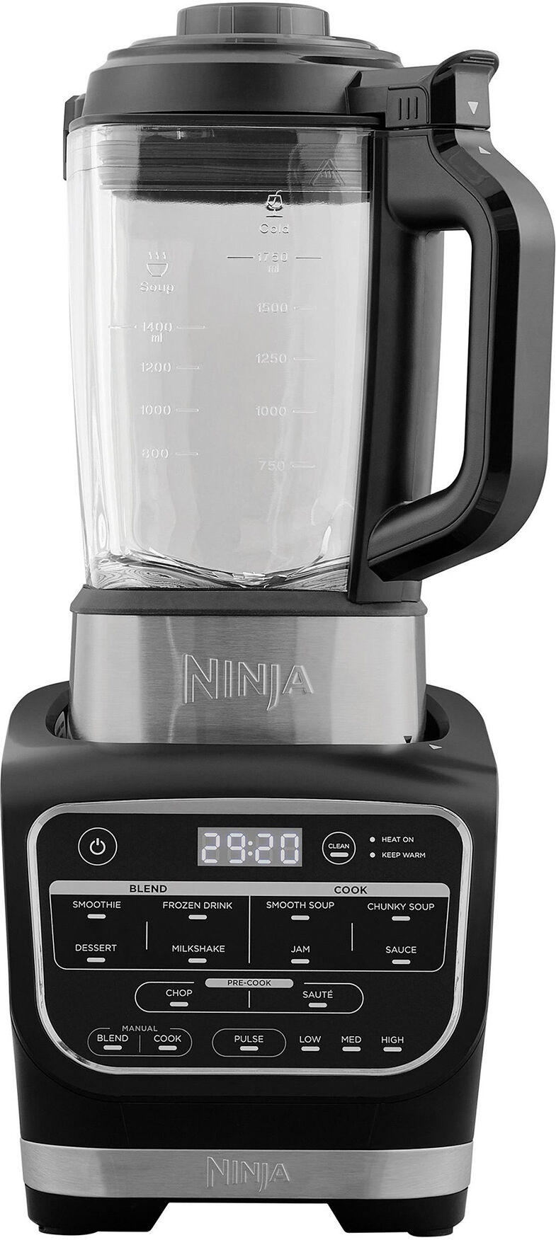 Ninja HB150UK Foodi Blender Soup Maker in Black Silver 1 7L 1000W