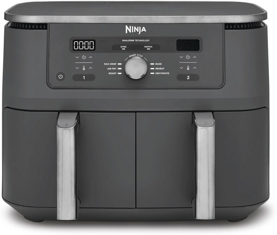 Ninja DZ400UK Ninja 9 5 litre MAX 6 in 1 Dual Zone Air Fryer Gun Metal