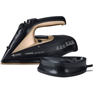 Tower T22008BKG 2 in 1 Cord Cordless Steam Iron in Black and Gold Tower T22008BKG 2 in 1 Cord Cordless Steam Iron in Black and Gold
