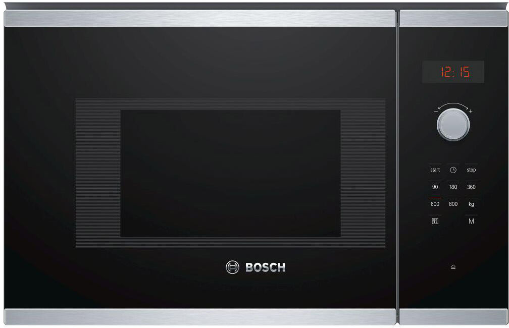 Bosch BFL523MS0B Series 4 Built In Microwave Oven Steel Black 800W