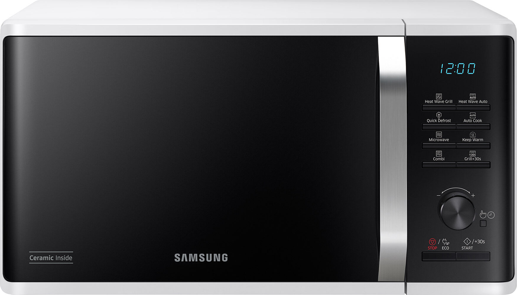 Samsung MG23K3575AW Compact Microwave Oven with Grill in White 23L 800